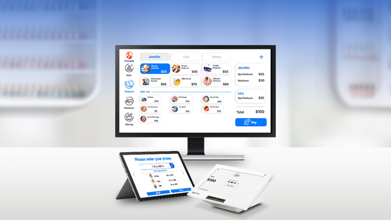 Phần mềm quản lý thợ nails từ xa Pionails được thiết kế với giao diện thân thiện, trực quan, giúp người dùng dễ dàng thao tác